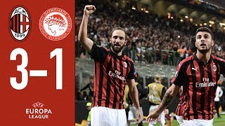 AC Milan 31 Olympiacos  Highlights  Europa League Group F Matchday 2 [upl. by Cantu]