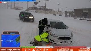 🔴MISSOURI SNOWSTORM  LIVE STORM CHASER [upl. by Ggerg]