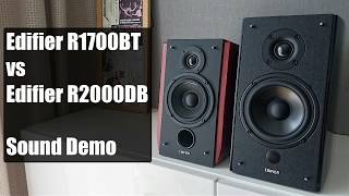 Edifier R1700BT vs Edifier R2000DB  Sound Demo [upl. by Arinaj907]