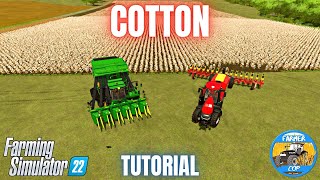 HOW TO GROW COTTON  Farming Simulator 22 [upl. by Suirtemed]