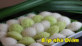 Bánh bò hấp rễ tre  Vietnamese rice steamed cake  Bếp Nhà Diễm [upl. by Deonne]