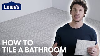 How to Tile A Bathroom Floor [upl. by Enyrhtac]