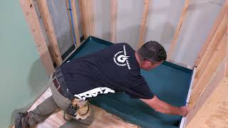 How to Install a Shower Pan KBRS TileBasin® [upl. by Enirolf]