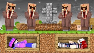 Scary Villagers Buried Us Alive In Minecraft [upl. by Yrevi]