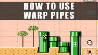 Super Mario Maker 2 how to make and use warp pipes [upl. by Naujad]