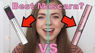 Maybelline The Falsies Lash Lift Mascara VS Maybelline Lash Sensational Sky High Mascara [upl. by Gershom]