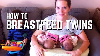 How to Breastfeed Twins  Tandem Breastfeeding Tutorial amp Breastfeeding Tips [upl. by Oberg]