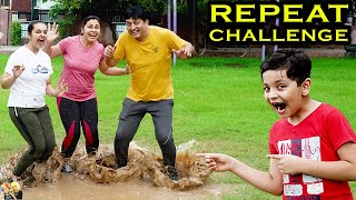 REPEAT CHALLENGE  Comedy Family Challenge  Funny Pranks  Aayu and Pihu Show [upl. by Birkner]