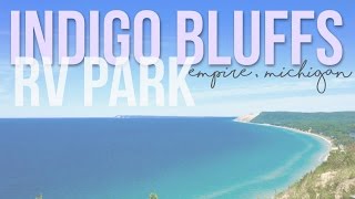 Indigo Bluffs Campground in Empire Michigan  a Tour with Drivin amp Vibin [upl. by Particia]