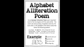 Alphabet Alliteration Poem By Ms Johnson [upl. by Rives629]