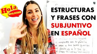 Spanish Subjunctive 3 Structures amp Phrases You Need To Know  HOLA SPANISH  BRENDA ROMANIELLO [upl. by Ahtram]