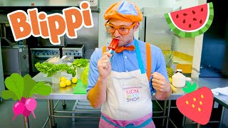 Blippi Makes Popsicles For Kids  Educational Videos For Toddlers  Learning Fruits With Blippi [upl. by Bevis]