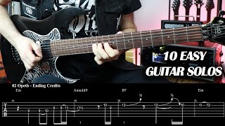 10 Easy Guitar Solos You Can Play  With Tabs [upl. by Acinot873]