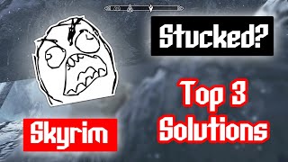 Skyrim Character Stuck in Place  Top 3 Solutions [upl. by Nauwtna]