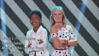 Miles Brown  Dancing With The Stars Juniors Performances [upl. by Earej842]