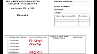 Testul 4 de antrenament EVALUARE NAȚIONALĂ 2022 [upl. by Handal]