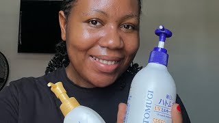 Reviewing sunscreens  skin aqua SPF50 vs hatomugi SPF50 [upl. by Llirrem]