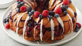 BerryCinnamon Roll Monkey Bread  Pillsbury Recipe [upl. by Niarbo]