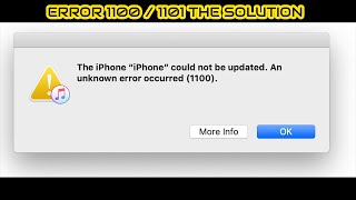 iTunes Error 1100  1101  THE BIG SOLUTION  HOW TO FIX ERROR 1100 or 1101  iPhone 7 Error 1100 [upl. by Labinnah]