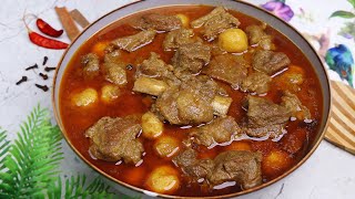 দেশিও স্টাইলে আলু দিয়ে গরুর মাংসের ঝোল  Beef Curry With Potato [upl. by Maxia]