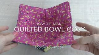 How to make a quilted bowl cosycozy [upl. by Arlina]