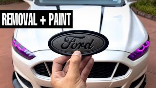 How To CUSTOM Paint Ford Emblems [upl. by Ymiaj859]