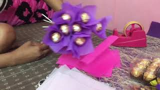 DIYwithRhyz How to Make a Ferrero Rocher Chocolate Bouquet [upl. by Squier]