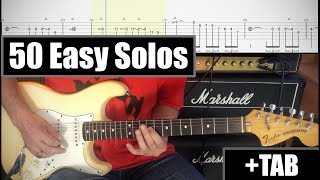 50 Easy Guitar Solos  TAB [upl. by Eitac]