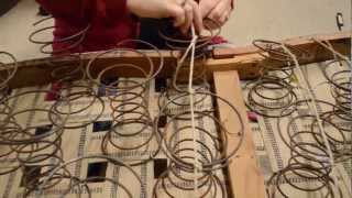 upholstery video how to tie springs [upl. by Milburr]