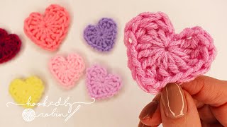 How to Crochet a Heart in just 2 MINUTES ❤ [upl. by Moretta]