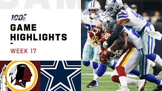 Redskins vs Cowboys Week 17 Highlights  NFL 2019 [upl. by Genni938]