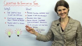 Creating an Innovative Team  Leadership Training [upl. by Ardnnek]