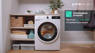 Gorenje • Steam washing machine • ExtraHygiene program [upl. by Wyndham824]