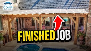 TIMELAPSE Pergola Installation With Polygal Cover INSANE BEFORE amp AFTER [upl. by Hollingsworth]