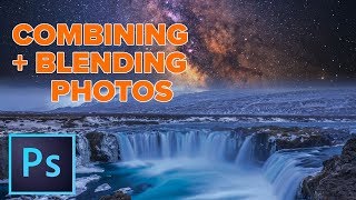 How to COMBINE  BLEND 2 PHOTOS in Photoshop [upl. by Araz]