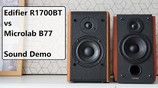 Edifier R1700BT vs Microlab B77  Sound Demo [upl. by Imas800]