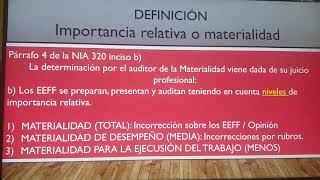 NIA 320  Materialidad ejemplo práctico de su determinación según estándares de las Big Fourd [upl. by Hayes]