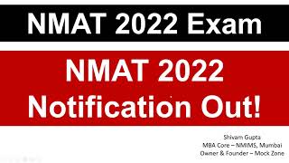 NMAT 2022 Exam Notification Out  Registration amp Exam Schedule  Important Dates [upl. by Nov]