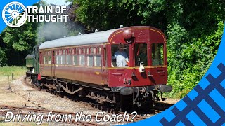 Driving a steam engine while standing in a carriage  GWR Autocoach [upl. by Tyler]