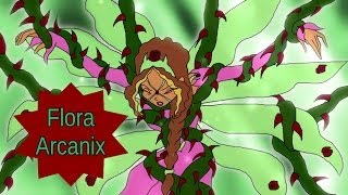 Winx Club  Flora Arcanix Full TransformationFanArtAnimation [upl. by Elacsap]