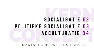 Kernconcepten socialisatie politieke socialisatie acculturatie bij maatschappijwetenschappen [upl. by Nnarefinnej]