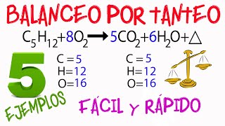 ⚖️ BALANCEO de ecuaciones por TANTEO Fácil y Rápido  QUÍMICA [upl. by Caressa]