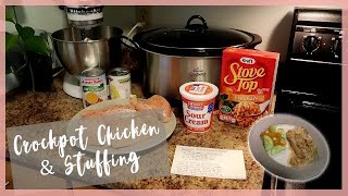 Crockpot Chicken with Stuffing  Easy Slow Cooker Dinner [upl. by Akiemahs293]