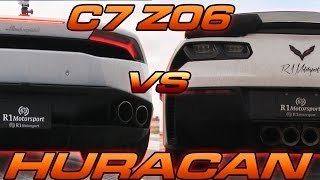 C7 Z06 vs Lamborghini Huracan [upl. by Lavina]