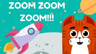 Zoom Zoom Zoom Were Going to the Moon Song  English Nursery Rhyme Song  The Kiboomers [upl. by Riess]