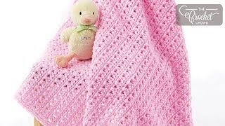 How to Crochet Beginner One Skein Baby Blanket [upl. by Seiter]