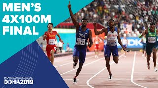 Mens 4x100m Relay Final  World Athletics Championships Doha 2019 [upl. by Etheline]