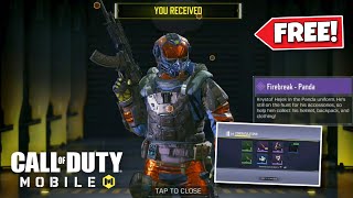 NEW CALL OF DUTY MOBILE  how to get FREE EPIC FIREBREAK quotPANDAquot in COD Mobile Garena SEASON 13 [upl. by Beau]