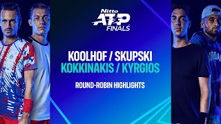 KoolhofSkupski vs KokkinakisKyrgios  Nitto ATP Finals Highlights [upl. by Kovar]