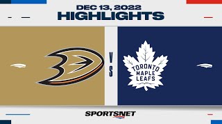 NHL Highlights  Ducks vs Maple Leafs  December 13 2022 [upl. by Groos165]